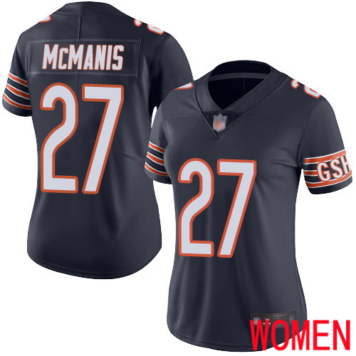 Chicago Bears Limited Navy Blue Women Sherrick McManis Home Jersey NFL Football #27 Vapor Untouchable->women nfl jersey->Women Jersey